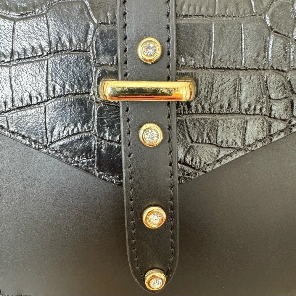 House of Harlow 1960 NEW Leather Crystal Stud 4 Way Backpack- Nicole Richie